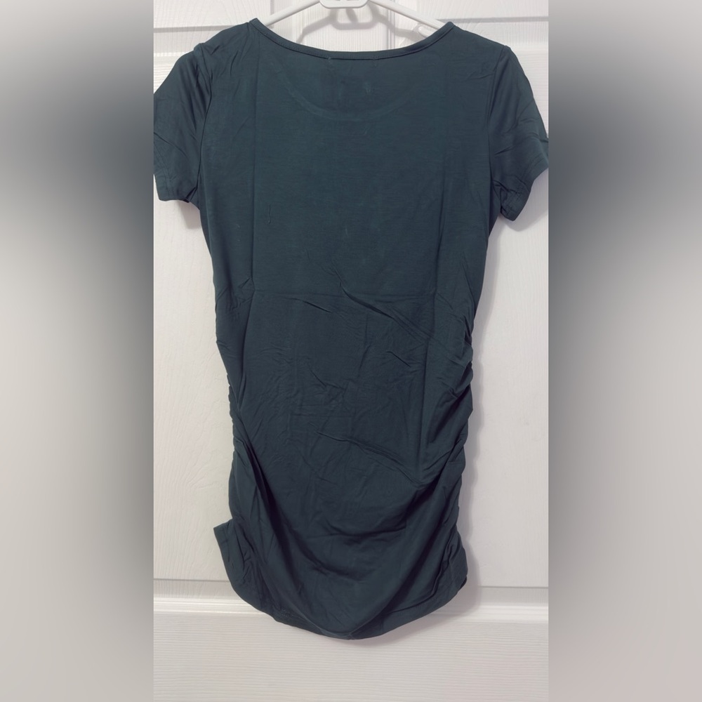 Dark green Short Sleeve maternity shirt - Picture 4 of 4